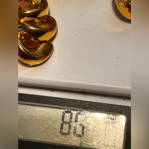 Anne Klein Vintage Brushed Gold-Tone Chunky Swirl Statement Necklace Y2K Vintage - Picture 5 of 8